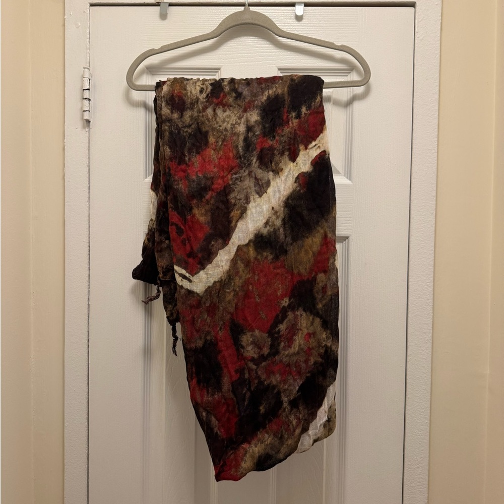 Multicolor Tie-Dye Scarf